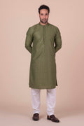 MLS EMBROIDERED KURTA PAJAMA