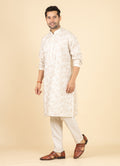 MLS EMBROIDERED KURTA PAJAMA