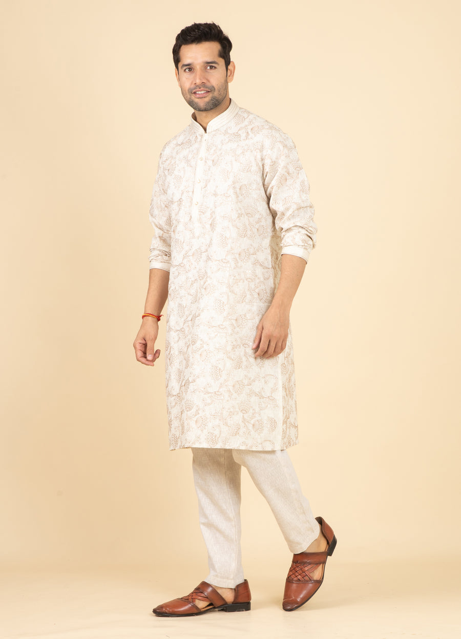 MLS EMBROIDERED KURTA PAJAMA