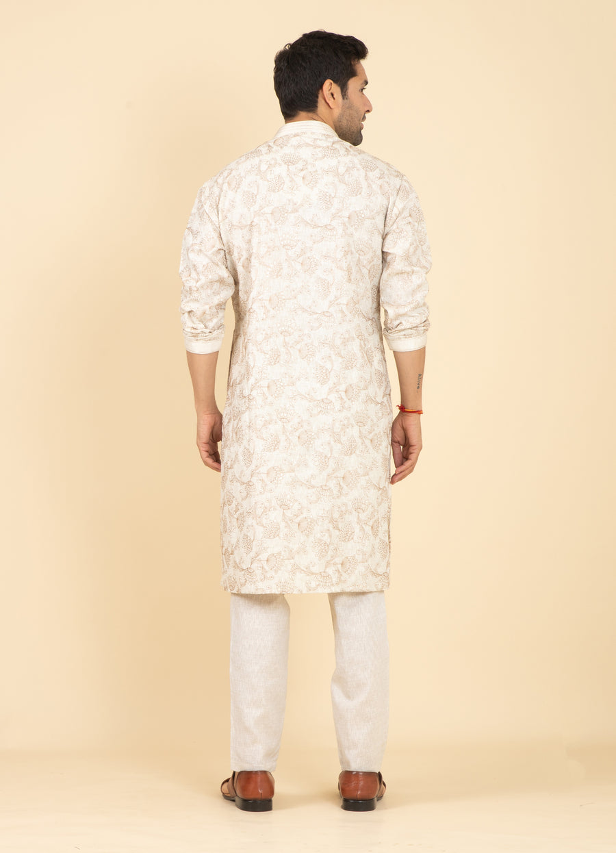 MLS EMBROIDERED KURTA PAJAMA
