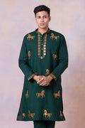 MLS EMBROIDERED KURTA PAJAMA