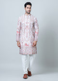 MLS EMBROIDERED KURTA PAJAMA