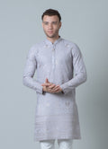 MLS EMBROIDERED KURTA PAJAMA 2PCS