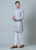 MLS EMBROIDERED KURTA PAJAMA 2PCS
