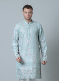 MLS EMBROIDERED KURTA PAJAMA 2 PCS
