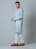 MLS EMBROIDERED KURTA PAJAMA 2 PCS