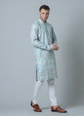 MLS EMBROIDERED KURTA PAJAMA 2 PCS