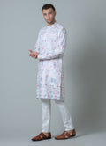 MLS EMBROIDERED KURTA PAJAMA 2 PCS