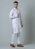MLS EMBROIDERED KURTA PAJAMA 2 PCS