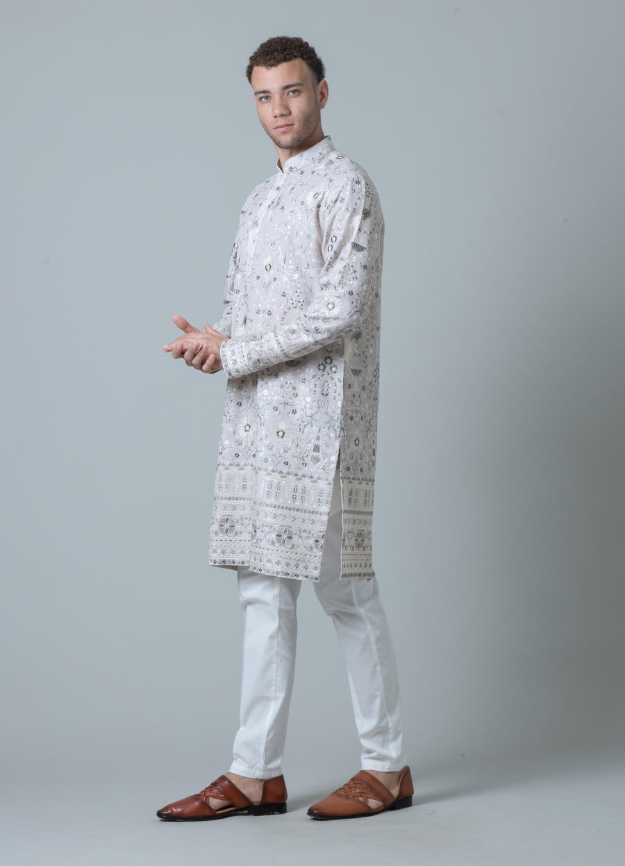 EMBROIDERED KURTA PAJAMA 2PCS