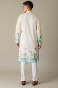 MLS EMBROIDERED KURTA PAJAMA