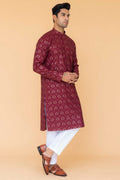 MLS EMBROIDERED KURTA PAJAMA
