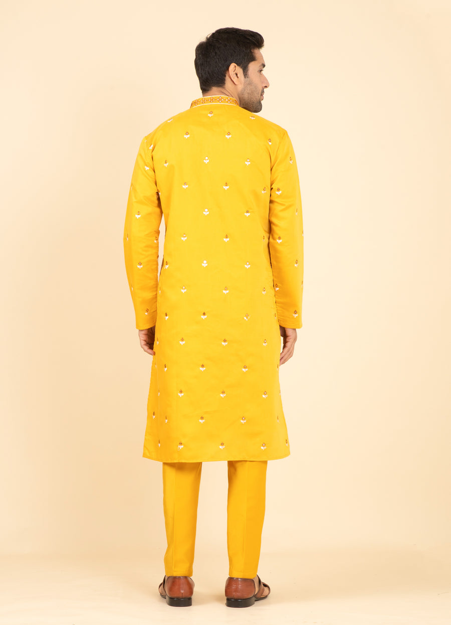 MLS EMBROIDERED KURTA PAJAMA