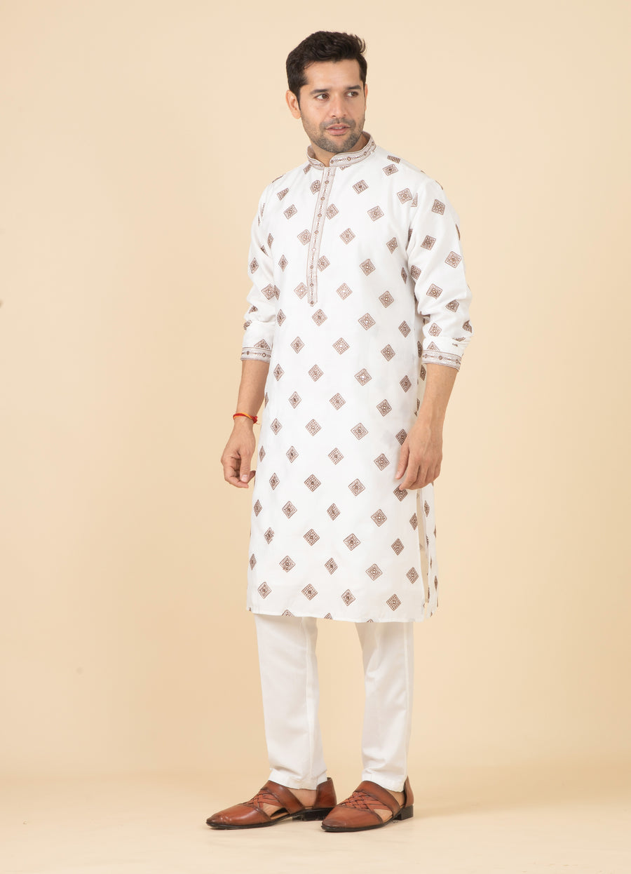 MLS EMBROIDERED KURTA PAJAMA