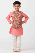 MLS PRINTED KIDS KURTA JACKET SET