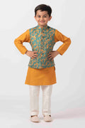MLS PRINTED KIDS KURTA JACKET SET