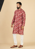 MLS PRINTED KURTA PAJAMA 2PCS