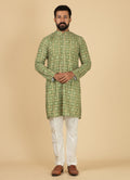 MLS PRINTED KURTA PAJAMA 2PCS