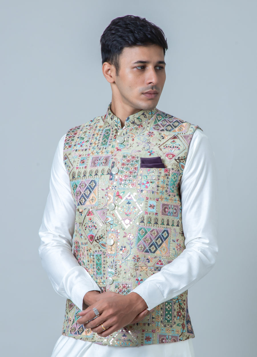 MLS EMBROIDERED JAWAHAR JACKET