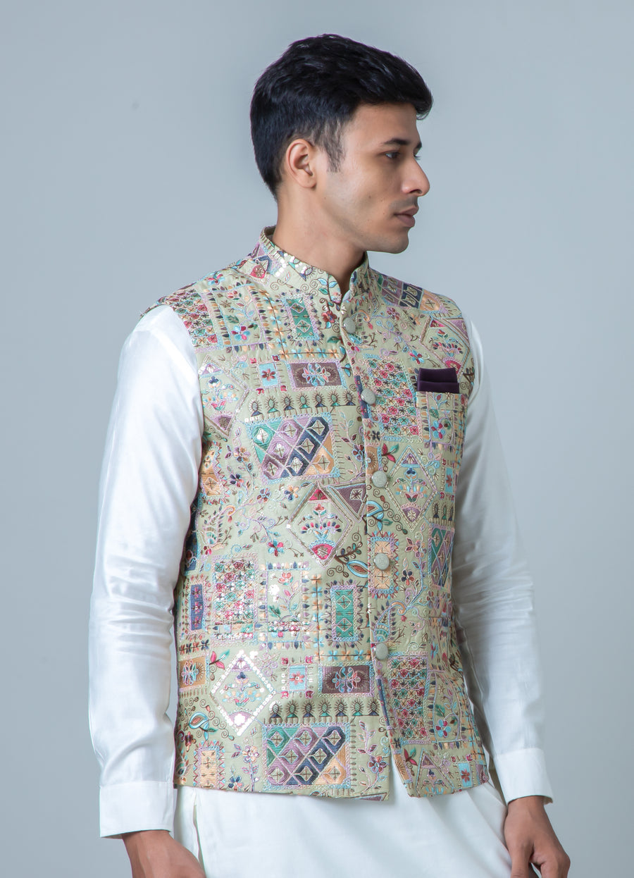 MLS EMBROIDERED JAWAHAR JACKET