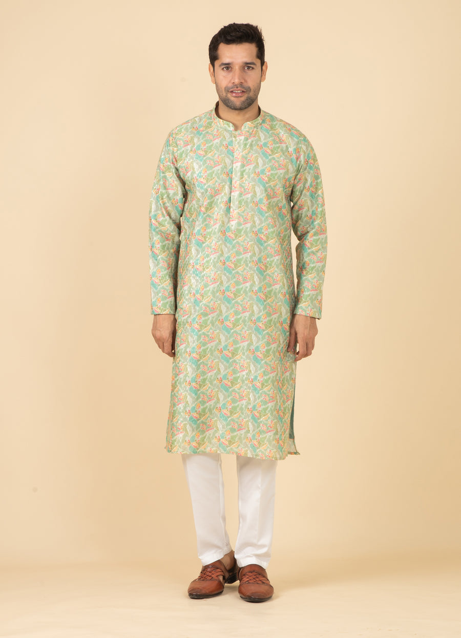 MLS PRINTED KURTA PAJAMA