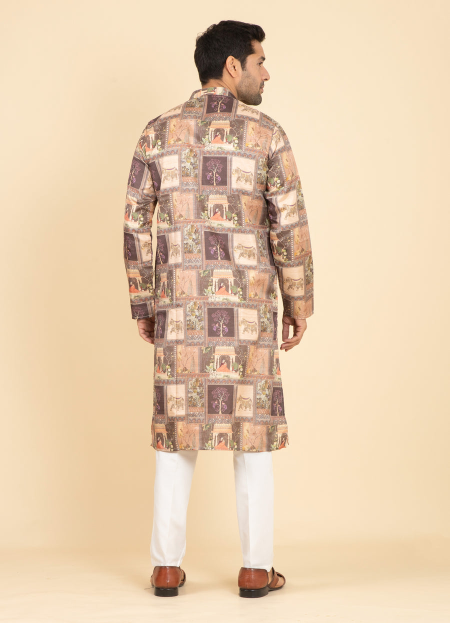 MLS PRINTED KURTA PAJAMA