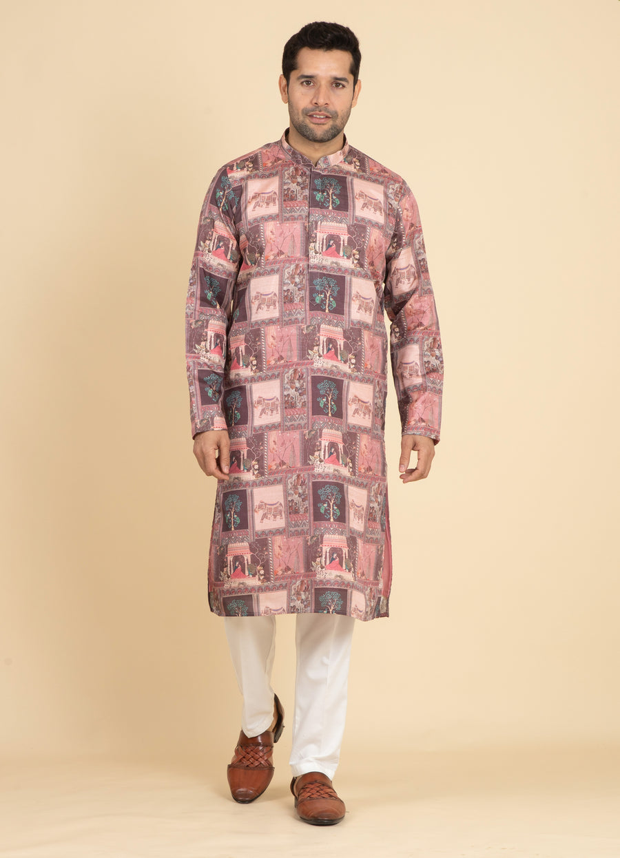 MLS PRINTED KURTA PAJAMA