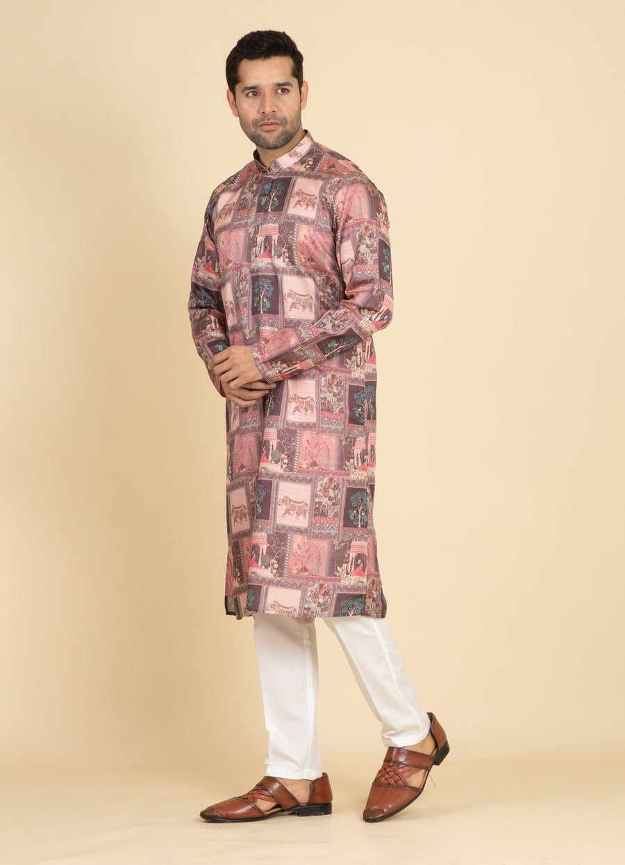 MLS PRINTED KURTA PAJAMA