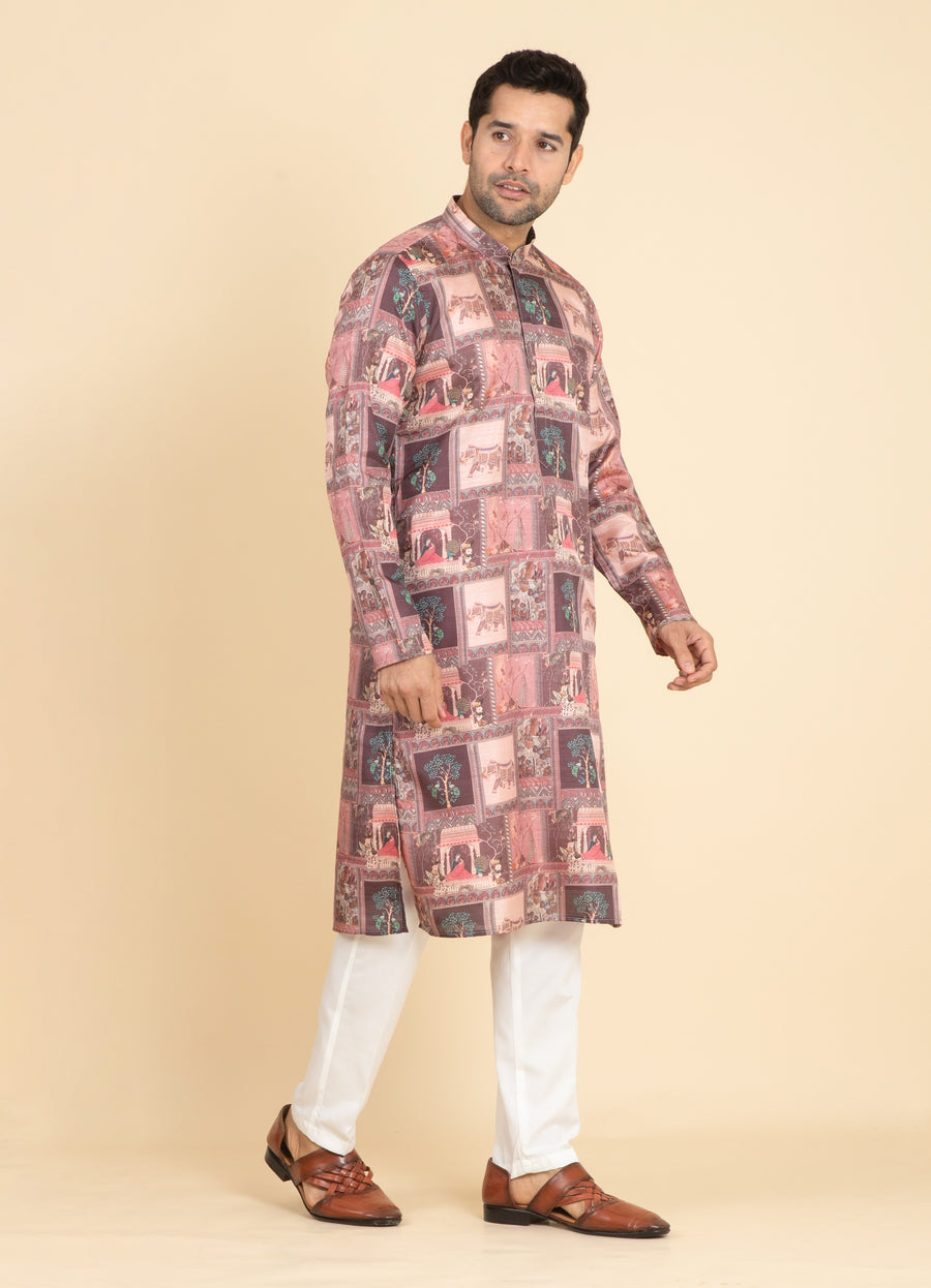 MLS PRINTED KURTA PAJAMA