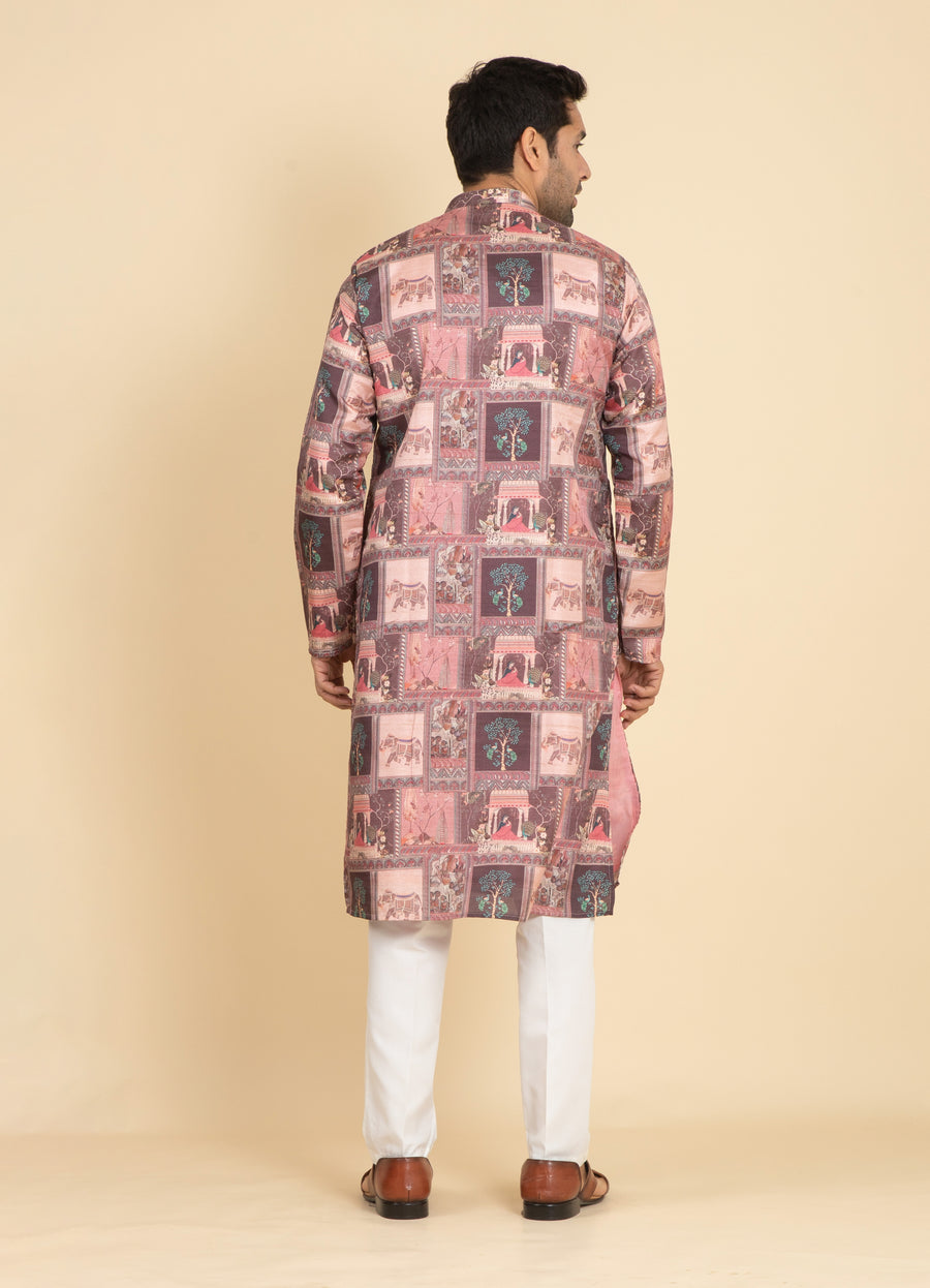 MLS PRINTED KURTA PAJAMA