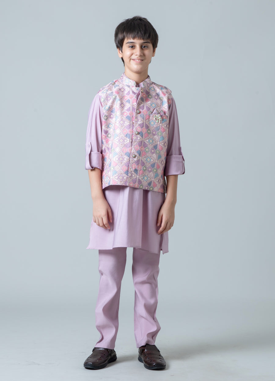 MLS KIDS KURTA JAWAHAR SET 3PCS