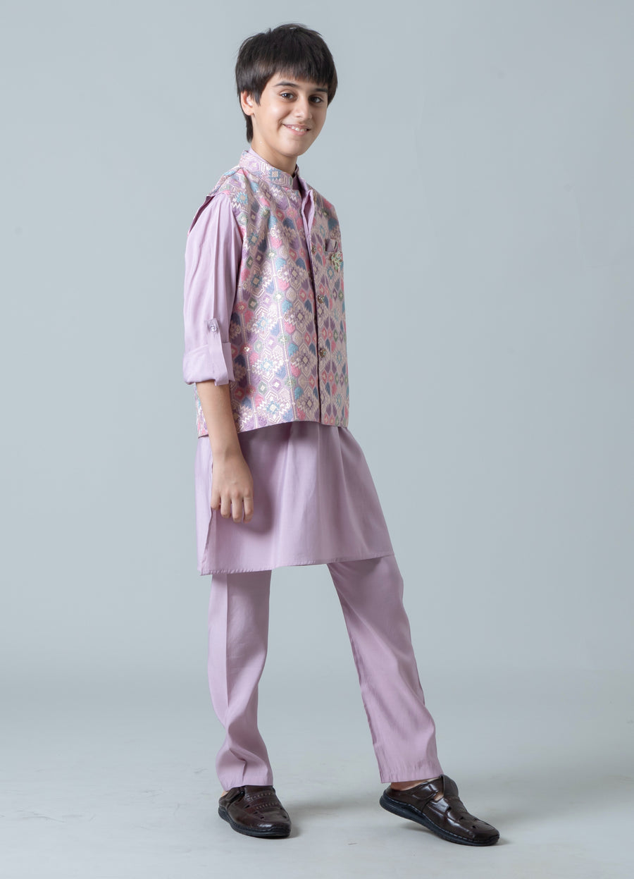MLS KIDS KURTA JAWAHAR SET 3PCS