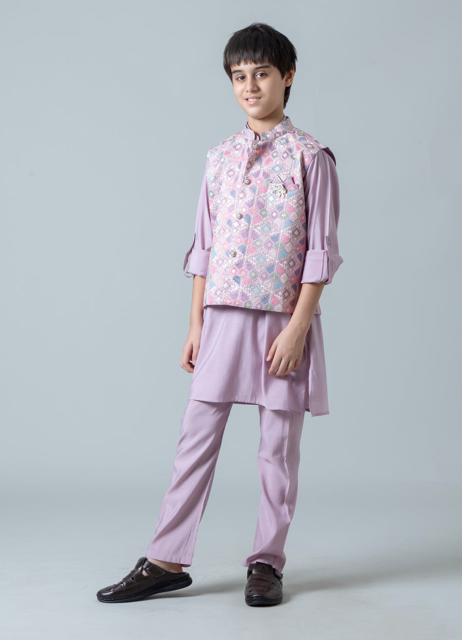 MLS KIDS KURTA JAWAHAR SET 3PCS