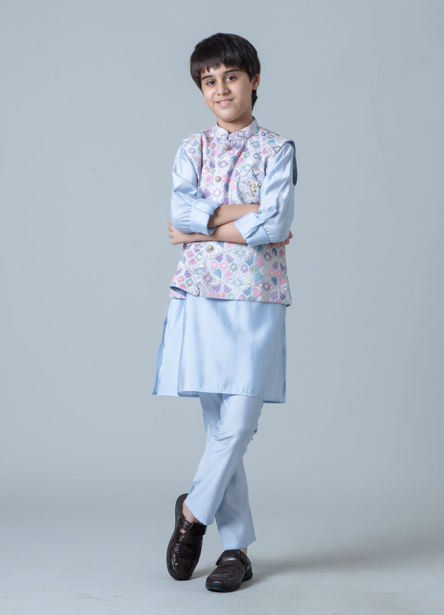 MLS KIDS KURTA JAWAHAR SET 3PCS