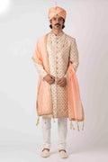 MLS EMBROIDERED SHERWANI 1PCS