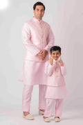 MLS PINK KURTA JACKET SET