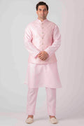 MLS PINK KURTA JACKET SET
