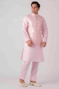 MLS PINK KURTA JACKET SET