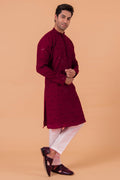 MLS EMBROIDERED KURTA PAJAMA
