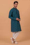 MLS EMBROIDERED KURTA PAJAMA