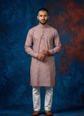 MLS PRINTED KURTA PAJAMA 2PCS