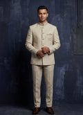 MLS EMBROIDERED JODHPURI SUIT 2PCS