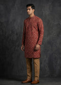 MLS EMBROIDERED KURTA PAJAMA 2PCS
