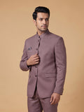 Jacquard Self Textured Jodhpuri Suit 2Pc Jalaj