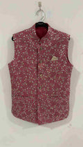 Silk Blend Embroidered Jawahar Jacket 1Pc Gulabraaj