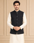 Jute Blend Solid & Plain Jawahar Jacket 1Pc Kanishk