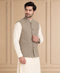 Jute Blend Solid & Plain Jawahar Jacket 1Pc Kanishk