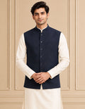 Jute Blend Solid & Plain Jawahar Jacket 1Pc Kanishk