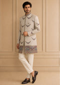 Silk Blend Embroidered Indo Western 2Pc Gul