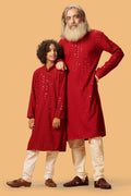 MLS KIDS CHIKANKARI KURTA PAJAMA